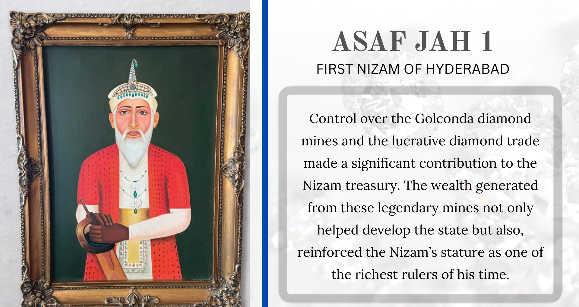 nizam control over Golconda diamond mines and trade