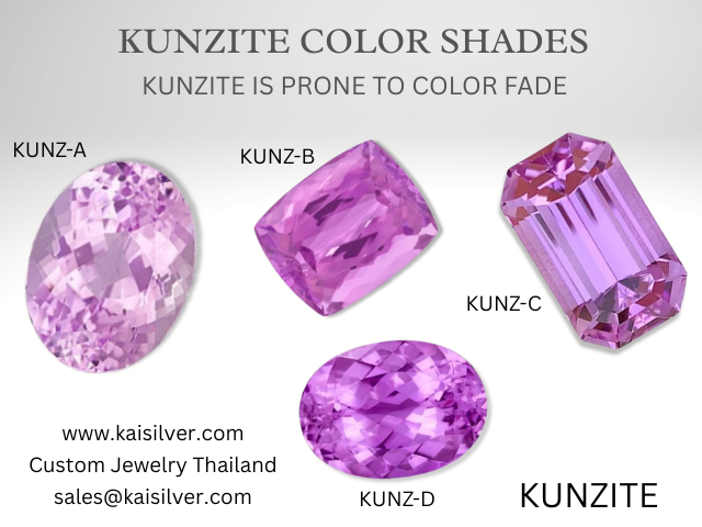 Kunzite gem colors