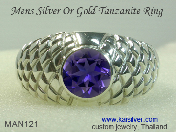 Men's tanzanite online rings uk