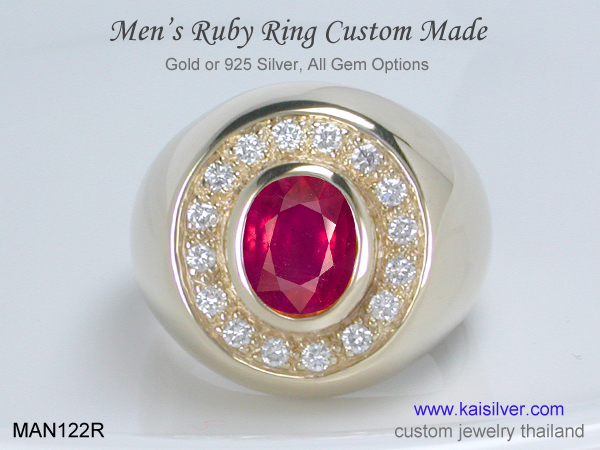 ruby custom made ring 