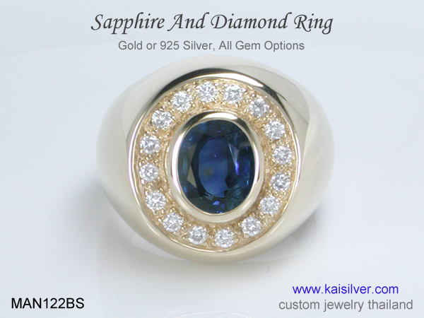 sapphire mens ring