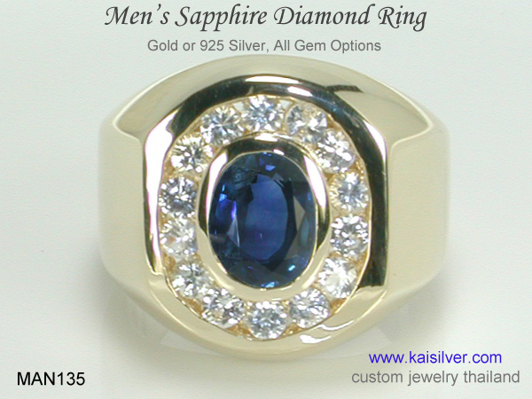 custom sapphire gemstone ring 