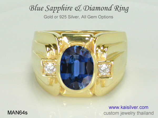 sapphire gold ring also in silver