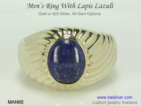 men's lapis lazuli ring 