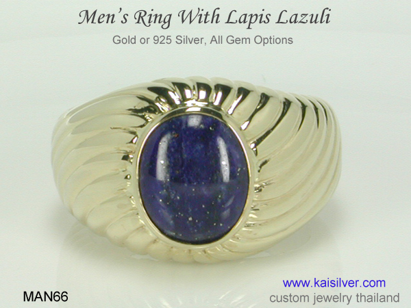 men's lapis lazuli ring