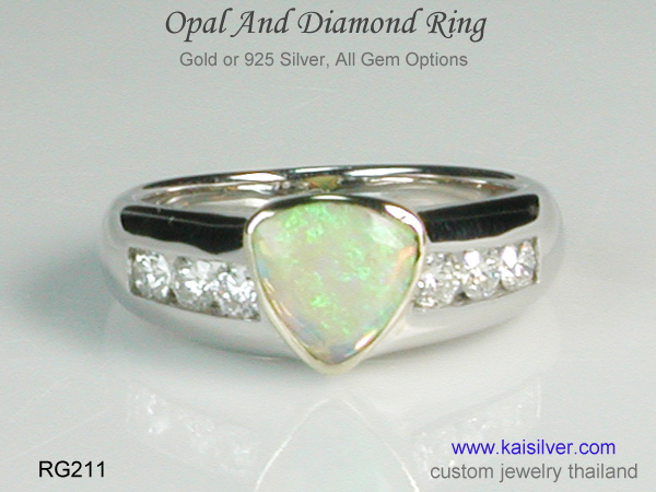 mothers gemstone ring opal