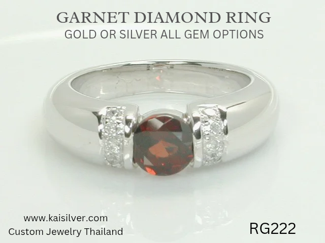 garnet ring for made to order