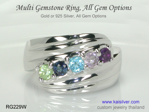 mother's gemstone rings 